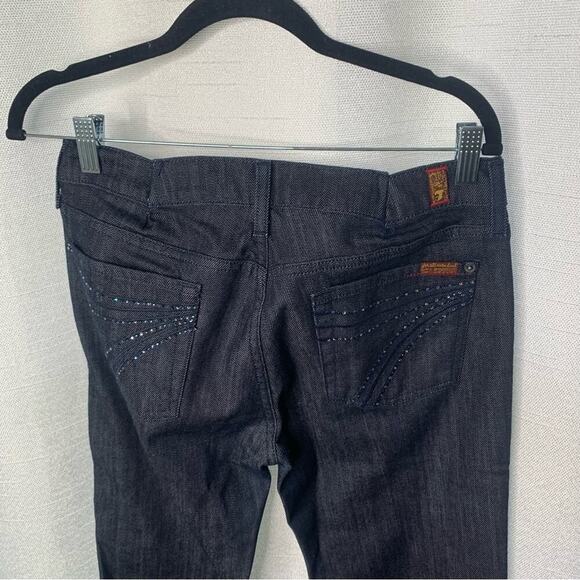7 for all mankind embellished dojo boot cut equestrian jeans size 30 western - Picture 7 of 10